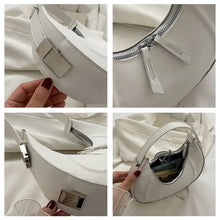 Load image into Gallery viewer, Women PU Leather Handbag Design Bag Female New Tide Simple Personality Underarm Crescent Bag Ladies Shoulder Bag Bolsos
