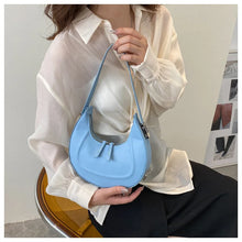 Load image into Gallery viewer, Women PU Leather Handbag Design Bag Female New Tide Simple Personality Underarm Crescent Bag Ladies Shoulder Bag Bolsos
