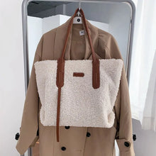 Load image into Gallery viewer, Fashionable Lambswool Plush Shoulder Bag Women Designer Faux Fur Large Capacity Handbags Woman Winter Fluffy Shopping Tote Purse

