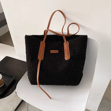 Load image into Gallery viewer, Fashionable Lambswool Plush Shoulder Bag Women Designer Faux Fur Large Capacity Handbags Woman Winter Fluffy Shopping Tote Purse
