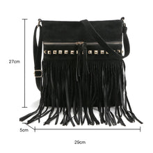 Load image into Gallery viewer, Faux Suede Fringe Tassel Women Shoulder Bag Messenger Bag Vintage Style Girl Crossbody Bag Mujer Bolso Flecos
