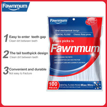 Load image into Gallery viewer, Fawnmum 50/100pcs Dental Floss Flosser Picks Toothpicks Teeth Stick Interdental Brush Tooth Cleaning Dental Floss Pick Oral Care 0ral irrigator
