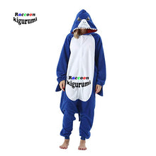 Load image into Gallery viewer, Pajamas Cartoon One-Piece Pijama Women Men Suit Onesies For Adults Fleece Couple Raccoon
