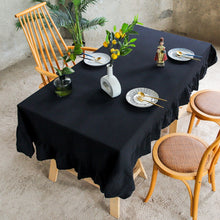 Load image into Gallery viewer, Flounce Stitching Cotton Fabric Table Cloth Washable Tablecloth for Wedding Party Dining Banquet Decoration Luxuriou Table Cover
