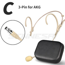 Load image into Gallery viewer, Foldable Headband Head Wearing Unidirectional Condenser Microphone for Shure Sennheiser AKG Wireless Bodypack 4Pin 3Pin TA4F 3.5

