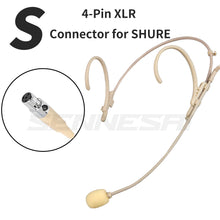 Load image into Gallery viewer, Foldable Headband Head Wearing Unidirectional Condenser Microphone for Shure Sennheiser AKG Wireless Bodypack 4Pin 3Pin TA4F 3.5
