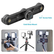 Load image into Gallery viewer, For Ulanzi PT-23 Triple Cold Shoe Bracket Mount Holder Nikon Canon Sony DSLR SLR Camera Monitor Mount Smartphone Vlog Bracket
