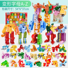 Load image into Gallery viewer, GUDI Assemble Robots Transformation Building Blocks Action Figure Car Model Deform Number Letters Alphabet Math Educational Toys
