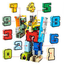 Load image into Gallery viewer, GUDI Assemble Robots Transformation Building Blocks Action Figure Car Model Deform Number Letters Alphabet Math Educational Toys
