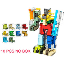 Load image into Gallery viewer, GUDI Assemble Robots Transformation Building Blocks Action Figure Car Model Deform Number Letters Alphabet Math Educational Toys
