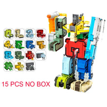 Load image into Gallery viewer, GUDI Assemble Robots Transformation Building Blocks Action Figure Car Model Deform Number Letters Alphabet Math Educational Toys
