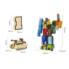 Load image into Gallery viewer, GUDI Assemble Robots Transformation Building Blocks Action Figure Car Model Deform Number Letters Alphabet Math Educational Toys
