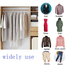 Load image into Gallery viewer, 3pcs/set Garment Bag Suit coat dress clothing protection dust cover PEVA Proof storage organizer for Closet transparent clothes Cover
