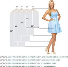 Load image into Gallery viewer, 3pcs/set Garment Bag Suit coat dress clothing protection dust cover PEVA Proof storage organizer for Closet transparent clothes Cover

