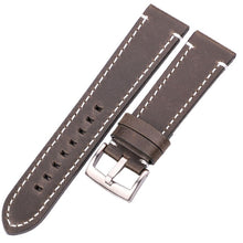 Load image into Gallery viewer, Genuine Leather Watchbands 18mm 20mm 22mm 24mm Black Dark Brown Women Men   Watch Band Strap Belt With Buckle
