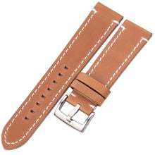 Load image into Gallery viewer, Genuine Leather Watchbands 18mm 20mm 22mm 24mm Black Dark Brown Women Men   Watch Band Strap Belt With Buckle
