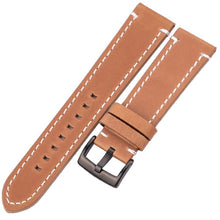 Load image into Gallery viewer, Genuine Leather Watchbands 18mm 20mm 22mm 24mm Black Dark Brown Women Men   Watch Band Strap Belt With Buckle
