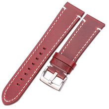 Load image into Gallery viewer, Genuine Leather Watchbands 18mm 20mm 22mm 24mm Black Dark Brown Women Men   Watch Band Strap Belt With Buckle
