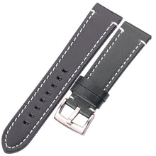 Load image into Gallery viewer, Genuine Leather Watchbands 18mm 20mm 22mm 24mm Black Dark Brown Women Men   Watch Band Strap Belt With Buckle
