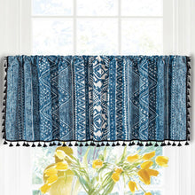 Load image into Gallery viewer, Geometric Fllower Printed Curtain for Living Room Sink Dust-proof Curtain Valance Kitchen Cabinet Door Cafe Window Drapes

