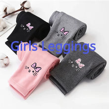 Load image into Gallery viewer, Girls Leggings Autumn Winter Thick Warm Plus Cute Fond Rabbit Children Kids Baby Bottom Part Pants Wear Small Cotton Pants
