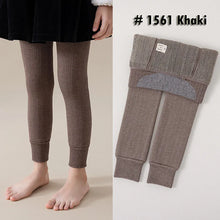 Load image into Gallery viewer, Girls Winter Thick Leggings Fleece Lined Warm Kids Leggings Soft Tights Snow Days Pants
