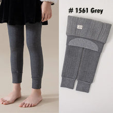 Load image into Gallery viewer, Girls Winter Thick Leggings Fleece Lined Warm Kids Leggings Soft Tights Snow Days Pants
