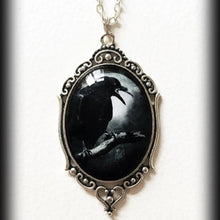 Load image into Gallery viewer, Gothic Crow Forest Charm Necklace Cross Crow Pendant Necklace Mystic Witch Jewelry Gift Accessories Rope Chain Goth Crow Choker
