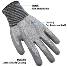 Load image into Gallery viewer, Grade Level 5 Cut-resistant Gloves Anti Cut Gloves Protection Safety Work Butcher Garden Handguard Kitchen Tool

