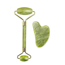Load image into Gallery viewer, Guasha Natural Stone Massage Face Jade Roller Gua Sha Massage Tool Set for SPA Body visage rouleau de massage rouleau visage

