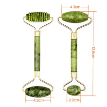 Load image into Gallery viewer, Guasha Natural Stone Massage Face Jade Roller Gua Sha Massage Tool Set for SPA Body visage rouleau de massage rouleau visage
