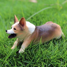 Load image into Gallery viewer, Oenux Lovely Corgi Simulation Dog Animals Action Figures Baby Running Corgi Model Figurine PVC Lifelike Collection Cute Kid Toy

