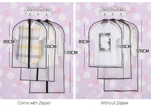 Load image into Gallery viewer, 5pcs/set Transparent Clothes Dust Case Garment Suit Coat Organizer Cover for Home Wardrobe Storage Protect Bag LU002
