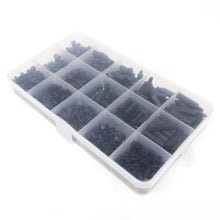 Load image into Gallery viewer, 445/650/850/1300pcs/set M2 M2.5 M3 M4 PCB Motherboard Black Plastic Nylon Hex Hexagon Spacer Column Standoff Screw Nut Kit Box
