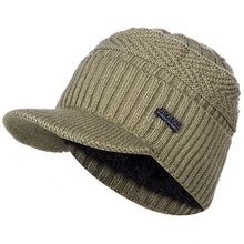 Load image into Gallery viewer, Unisex Warm Winter Hats Stylish Add Fur Lined Soft Beanie Cap With Brim Thick Winter Knitted Hats For Men &amp; Women Dropshipping
