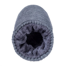 Load image into Gallery viewer, Unisex Warm Winter Hats Stylish Add Fur Lined Soft Beanie Cap With Brim Thick Winter Knitted Hats For Men &amp; Women Dropshipping
