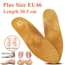 Load image into Gallery viewer, Insole Best  For s Leather Orthotic s Flat Feet High Arch Support Orthopedic s Sole Fit In O/X Leg Corrected Insert shoe pads
