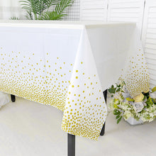 Load image into Gallery viewer, Tablecloth Decoration Supplies Bronzing Black Dots Disposable Table Cover Birthday Wedding Golden Gold Silver Banquet Tablecloth
