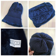 Load image into Gallery viewer, Unisex Plush Fleece Lined Winter Hat Thicken Warm Knitted Suit Set Soft Stretch Winter Hats For Men Women Leisure Beanie Cap
