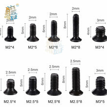 Load image into Gallery viewer, 250Pcs/500Pcs M2 M2.5 M3 KM Screw Flat Head Phillips Screws  Laptop Notebook Screws Set Kit for computer small screw
