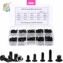 Load image into Gallery viewer, 250Pcs/500Pcs M2 M2.5 M3 KM Screw Flat Head Phillips Screws  Laptop Notebook Screws Set Kit for computer small screw
