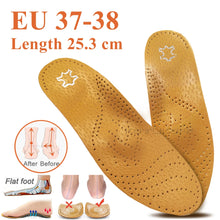Load image into Gallery viewer, Insole Best  For s Leather Orthotic s Flat Feet High Arch Support Orthopedic s Sole Fit In O/X Leg Corrected Insert shoe pads
