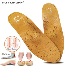 Load image into Gallery viewer, Insole Best  For s Leather Orthotic s Flat Feet High Arch Support Orthopedic s Sole Fit In O/X Leg Corrected Insert shoe pads
