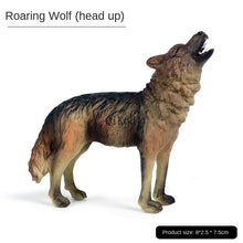 Load image into Gallery viewer, Simulation of wild animals grey wolf series PVC model toys
