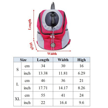 Load image into Gallery viewer, Pet Dog Carrier Cat Puppy Backpack Bag Portable Travel Front Outdoor Hiking Double Shoulder Head Out Sling Blind Drop Shipping
