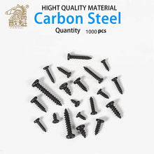 Load image into Gallery viewer, 500/1000pcs/set M1 M1.2 M1.4 M1.7 Mix Pa Phillips Head Micro Screws Round Head Self-tapping Electronic Small Wood Screws Kit

