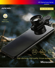 Load image into Gallery viewer, APEXEL HD Optic Camera Phone Lens 100mm Macro Lens + 10x Super Macro Lenses For iPhonex xr xs max Samsung s9 All Smartphones
