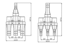 Load image into Gallery viewer, PV connector Y type parallel connection solar panel system waterprrof connector Branch Two pieces Solar Cell Connect Plug
