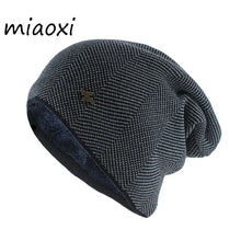 Load image into Gallery viewer, New Fashion Adult Men Winter Warm Hat For Unisex Knitted Casual Beanies Skullies Cotton Wool Hats   Outdoor Solid Gorros
