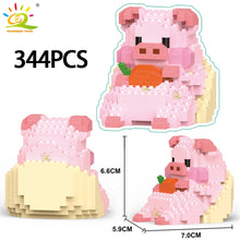 Load image into Gallery viewer, Mini Cute Pig Micro Building Blocks 3D Diamond Model Animals Bricks DIY City Construction Toys for Children Kids Gift
